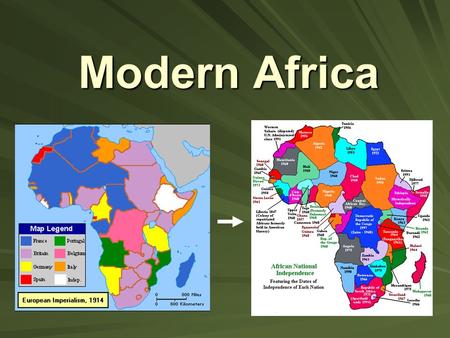 Modern Africa. Timeline 1910 1912 1948 1957 1960 1963 1990 1994 2000’s - present South Africa won self-rule from Great Britain African National Congress.