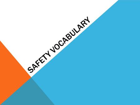 SAFETY VOCABULARY. Goggles – worn to protect eyes Goggle Sanitizer – used to sterilize (clean) goggles.