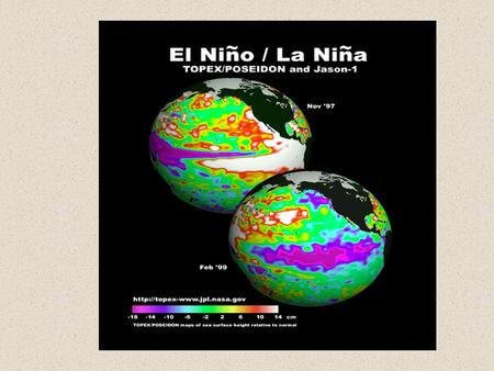 Southern Oscillation- Atmospheric component of ocean's El Niño. Oscillation in the distribution of high and low pressure systems across the equatorial.