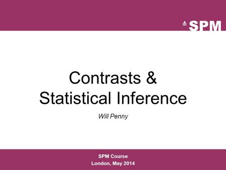 Contrasts & Statistical Inference