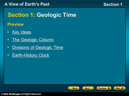 Section 1: Geologic Time