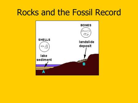 Rocks and the Fossil Record. In 1788 a man named James Hutton wrote Theory of the Earth. In it he hypothesized that all the processes that we observe.