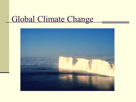 Global Climate Change The Evidence and Human Influence Principle Evidence CO 2 and Temperature.