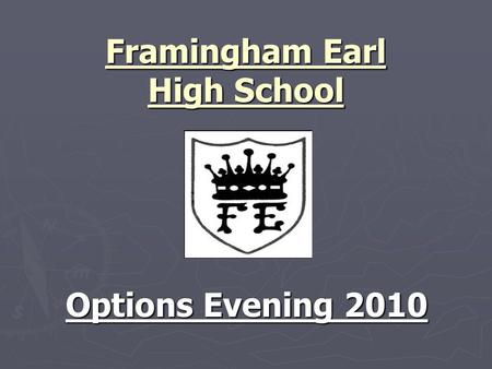 Framingham Earl High School Options Evening 2010.