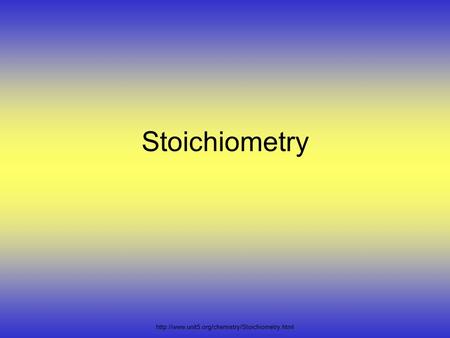 Stoichiometry The Mole - Study Questions