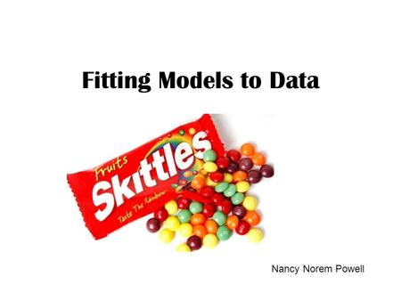 Fitting Models to Data Nancy Norem Powell. Math Modeling A basic premise of science is that much of the physical world can be described mathematically.