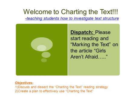 Welcome to Charting the Text!!!