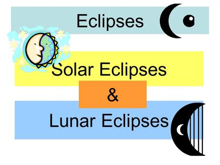 Eclipses Solar Eclipses Lunar Eclipses &. Eclipse – the shadowing of one object (planet) upon another.