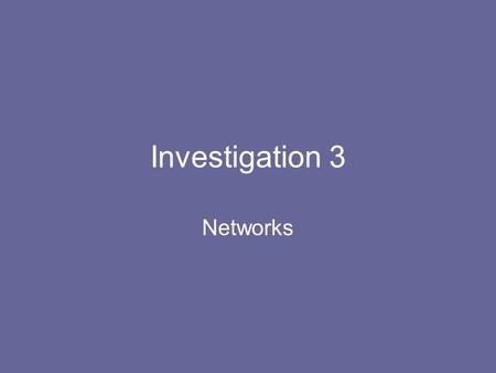 Investigation 3 Networks. Problem of The Day A man has to get a fox, a chicken, and a sack of corn across a river. He has a rowboat, and it can only carry.