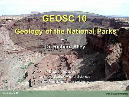 Geology of the National Parks