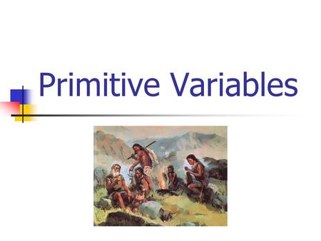 Primitive Variables.
