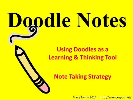 Using Doodles as a Learning & Thinking Tool Note Taking Strategy Tracy Tomm 2014  Doodle Notes.