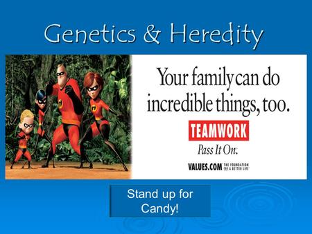 Genetics & Heredity Stand up for Candy!