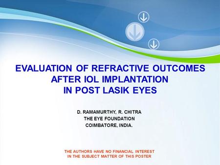 EVALUATION OF REFRACTIVE OUTCOMES AFTER IOL IMPLANTATION