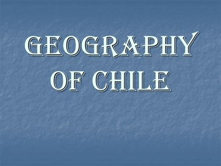 Geography of Chile. Geographic Information Area: 756,950 sq km Area: 756,950 sq km Geographic Coordinates: 30 00S, 71 00W Geographic Coordinates: 30 00S,