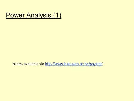 Power Analysis (1) slides available via