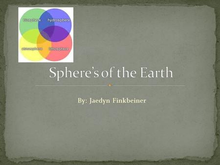 Sphere’s of the Earth By: Jaedyn Finkbeiner.