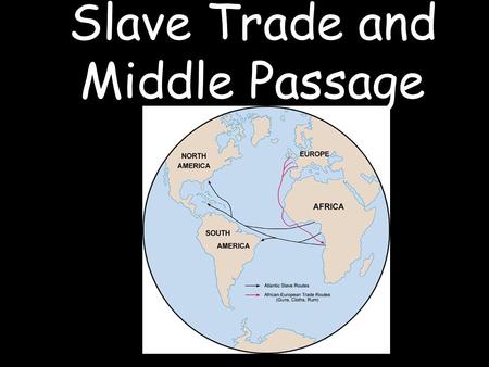 Slave Trade and Middle Passage. Background Luxury goods like sugar, tobacco, and cotton were in high demand in newly-rich Europe Native American populations.