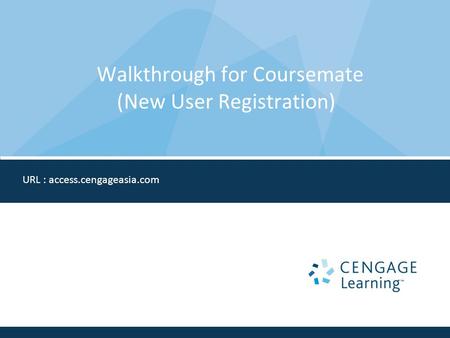 Walkthrough for Coursemate (New User Registration)