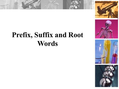 Prefix, Suffix and Root Words