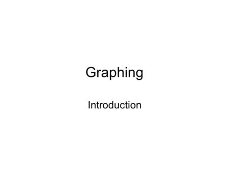 Graphing Introduction. In this section we need to review some of the basic ideas in graphing. It is assumed that you’ve seen some graphing to this point.
