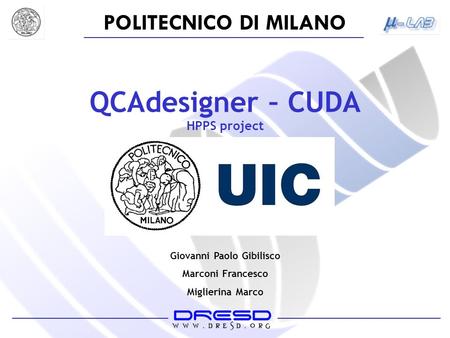 QCAdesigner – CUDA HPPS project
