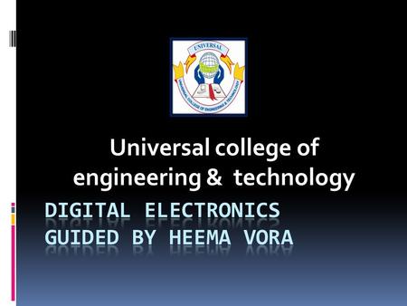 Universal college of engineering & technology. .By Harsh Patel) 130460111012.