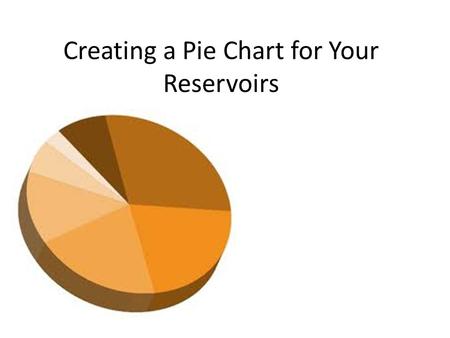 Creating a Pie Chart for Your Reservoirs. Yesterday, you were to have “traveled” to 20 different reservoirs….. – This should have left you with 20 beads.
