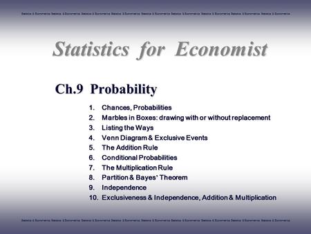 Statistics & Econometrics Statistics & Econometrics Statistics & Econometrics Statistics & Econometrics Statistics & Econometrics Statistics & Econometrics.