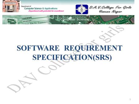 (SRS) SOFTWARE REQUIREMENT SPECIFICATION(SRS) 1. Topics to be discussed.. What is an SRS? Purpose of an SRS Who reads the SRS? Who writes the SRS? Characteristics.