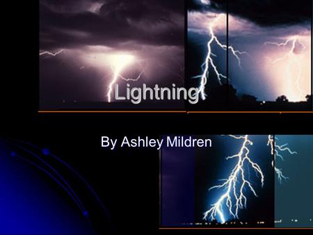 Lightning By Ashley Mildren. How Rain Formes Lightning comes from thunder clouds, known as cumulonimbus. These are created when hot moist air rises in.