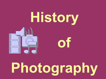 History of Photography. Photography comes from the Greek words meaning, “light writing.” No one person is credited with inventing photography Photography.