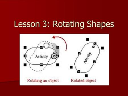 Lesson 3: Rotating Shapes. Some Things to Remember… Visualize how the shape is rotating Visualize how the shape is rotating What is a 90° turn? What is.