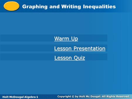 Graphing and Writing Inequalities
