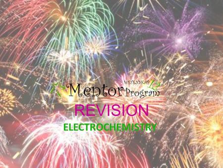 REVISION ELECTROCHEMISTRY. OXIDATION is a loss of electrons An increase in oxidation number REDUCTION is a gain of electrons A decrease in oxidation number.