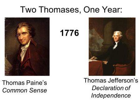 Thomas Paine’s Common Sense