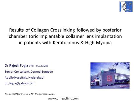 Results of Collagen Crosslinking followed by posterior chamber toric implantable collamer lens implantation in patients with Keratoconus & High Myopia.