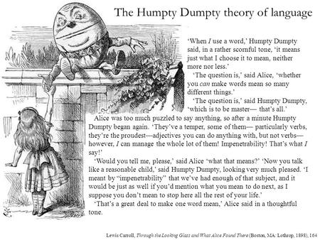 The Humpty Dumpty theory of language