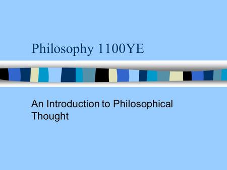 An Introduction to Philosophical Thought