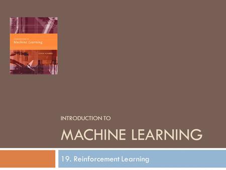 INTRODUCTION TO Machine Learning