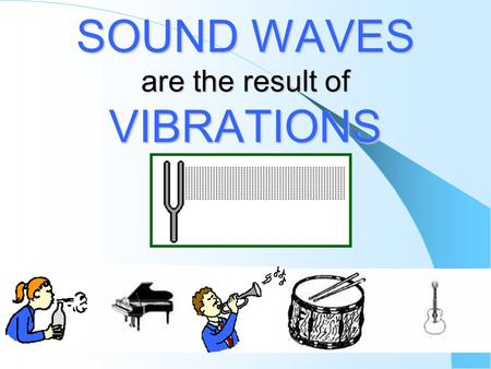 SOUND WAVES are the result of VIBRATIONS