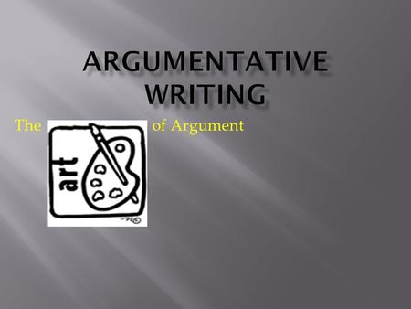 Argumentative Writing