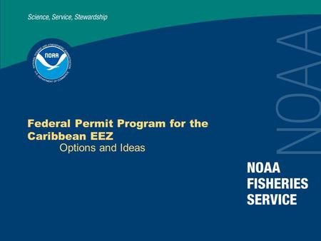 Federal Permit Program for the Caribbean EEZ Options and Ideas.