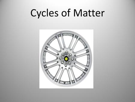 Cycles of Matter. Matter Matter is recycled in an ecosystem, unlike energy. What is it? Anything that has mass and takes up space.