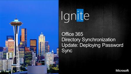 Office 365 Directory Synchronization Update: Deploying Password Sync.