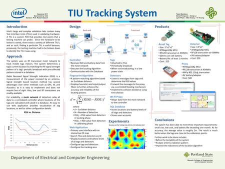 TIU Tracking System Introduction Intel's large and complex validation labs contain many Test Interface Units (TIUs) used in validating hardware. A TIU.