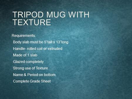 Tripod Mug with Texture