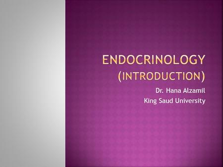 Endocrinology (Introduction)