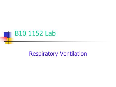Respiratory Ventilation
