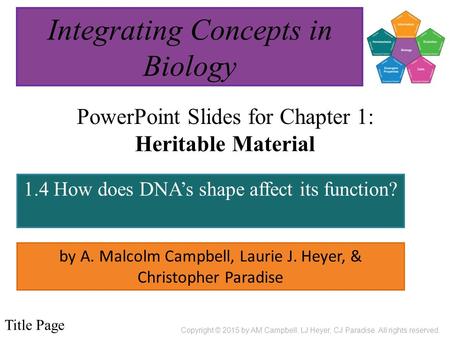 Integrating Concepts in Biology